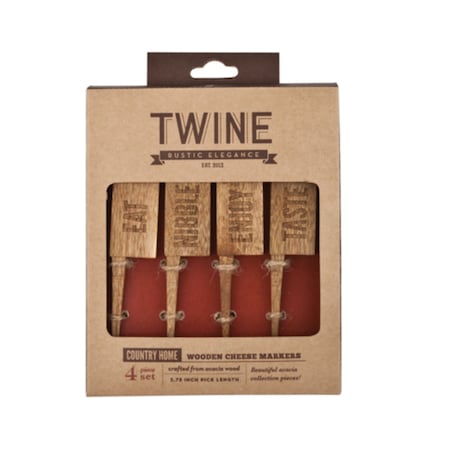 CHEESE MARKER WOOD 4PK